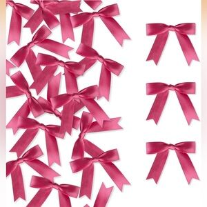 💜Meseey 100pcs Shocking pink 2.5 inch Satin Ribbon Pretied Twist tie Bows